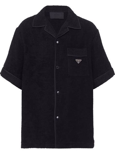 prada towelling shirt|Prada Towelling Bowling Shirt.